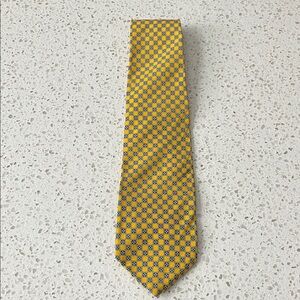 GAP Yellow Geometric Silk Tie with Blue and Green Accents
